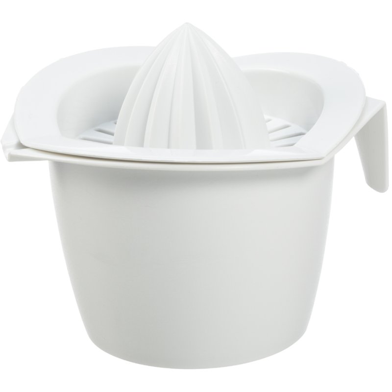 Citruspers van kunststof anthraciet met opvangbak en schenktuit